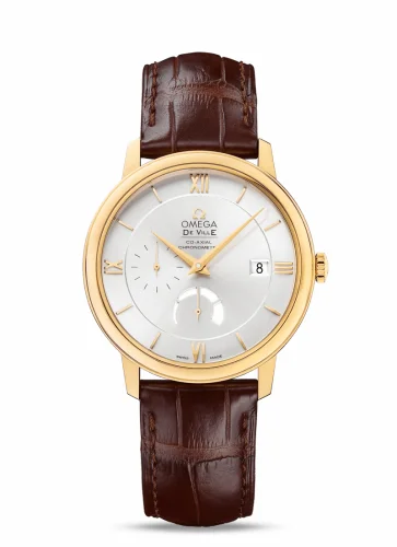 Omega De Ville Prestige Co-Axial 39.5 Power Reserve Yellow Gold / Silver 424.53.40.21.02.002 (42453402102002)